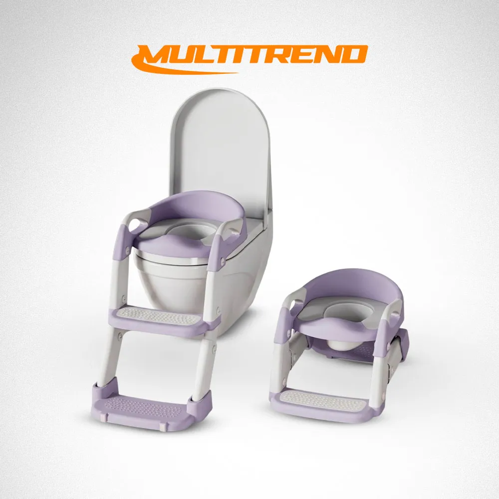 [44-GH2-191-Morado] Asiento Para Baño Con Protector Escalera Entrenador (Morado)