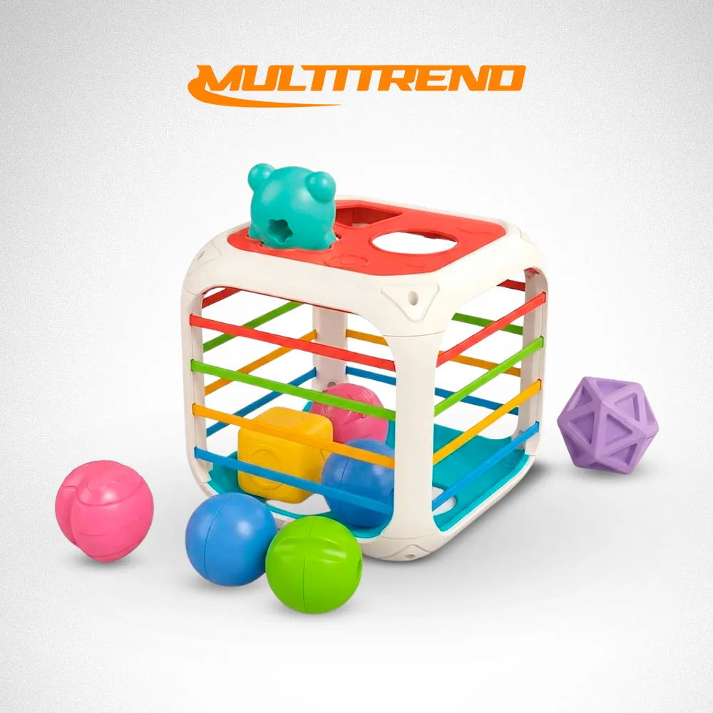 [45-GH2-608-99] Cubo Didáctico 2 En 1 Para Bebe Con Figuras Encajables