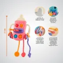 Juguete Didáctico Para Bebe Tipo Tetero Mordedor Sensorial