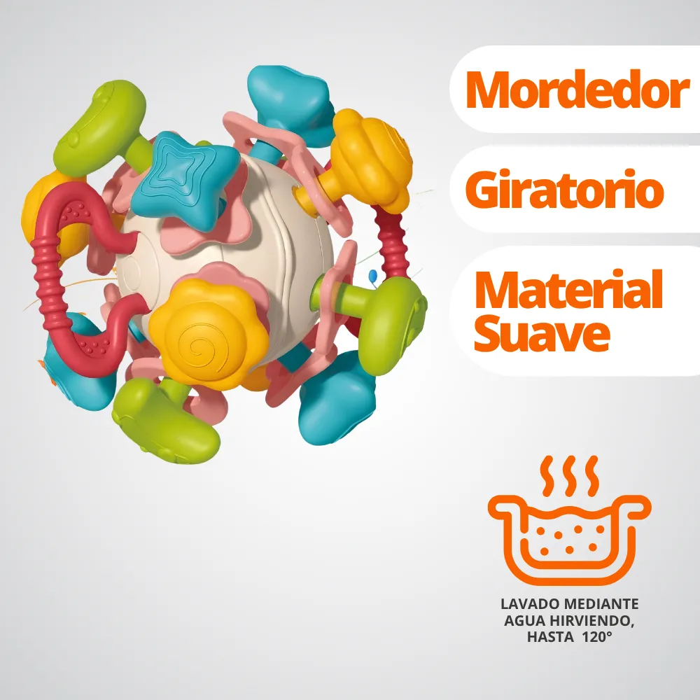 [45-GH2-6046] Sonajero Mordedor Didáctico Sensorial Para Bebe