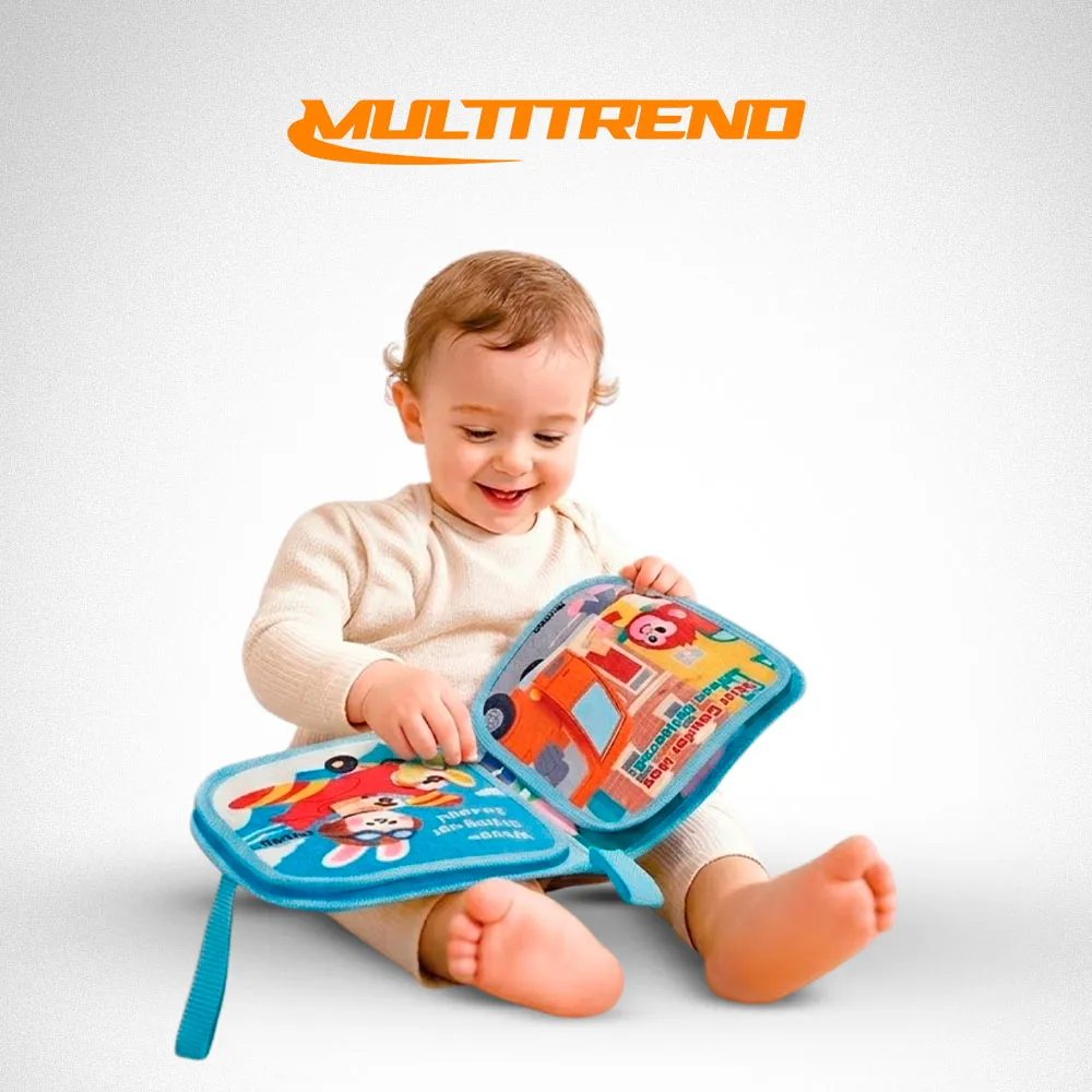 Libro De Tela Didactico Para Bebe Sensorial 6 Paginas