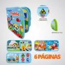 Libro De Tela Didactico Para Bebe Sensorial 6 Paginas