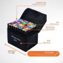 Marcadores De Diseño Touch Doble Punta Permanente 80 Pcs