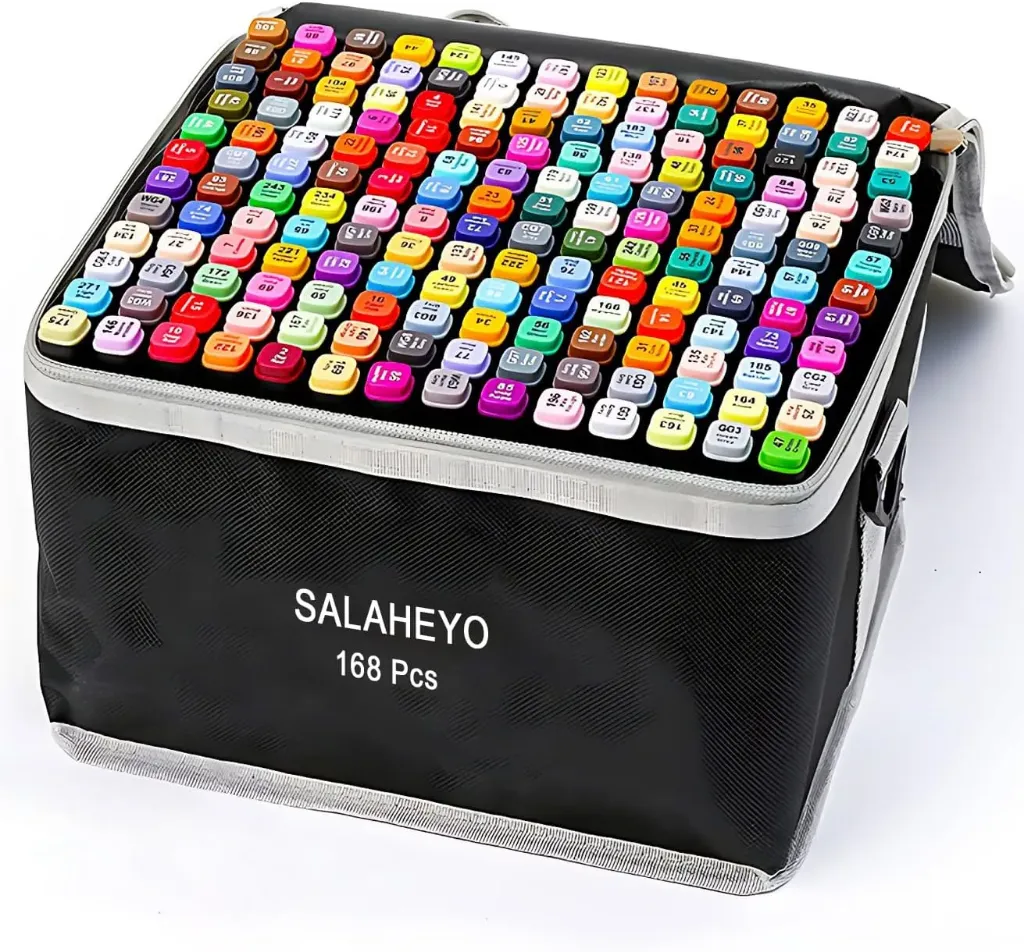 [1-GH2-2] Marcadores De Diseño Touch Doble Punta Permanente 168 Pcs