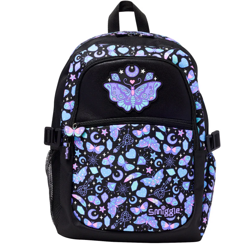 [4-GH2-10-2] Morral Bolso Colegial Escolar Infantil Con Lapicera (Mariposa)