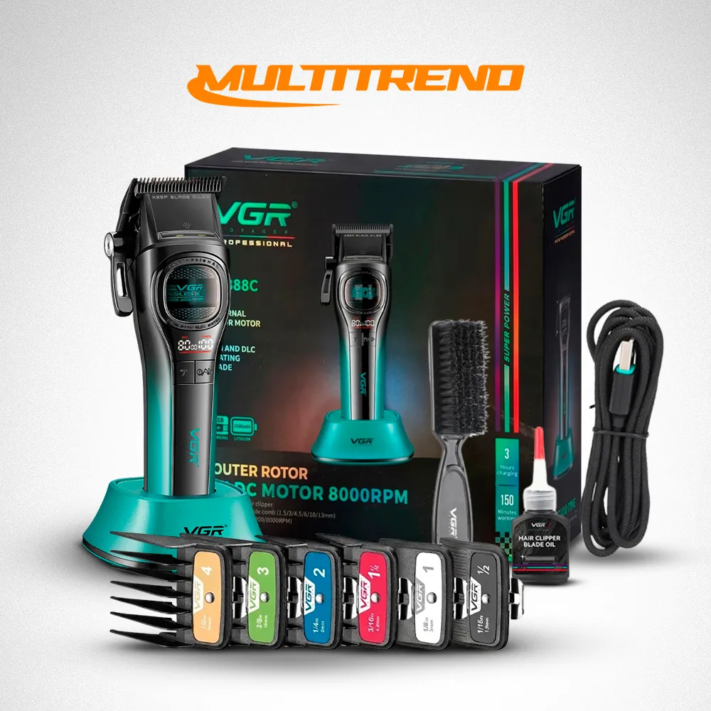 [19-GH2-118B] Maquina VGR Cortapelo V-888C Recargable Profesional (Negro)