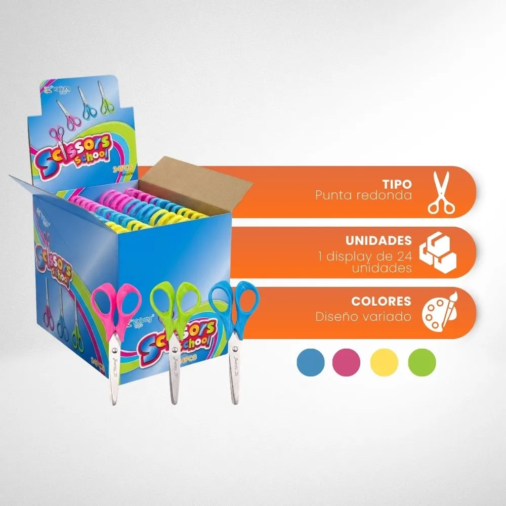 [5-GH2-59] Tijera Punta Roma YaLong Display 24PCS