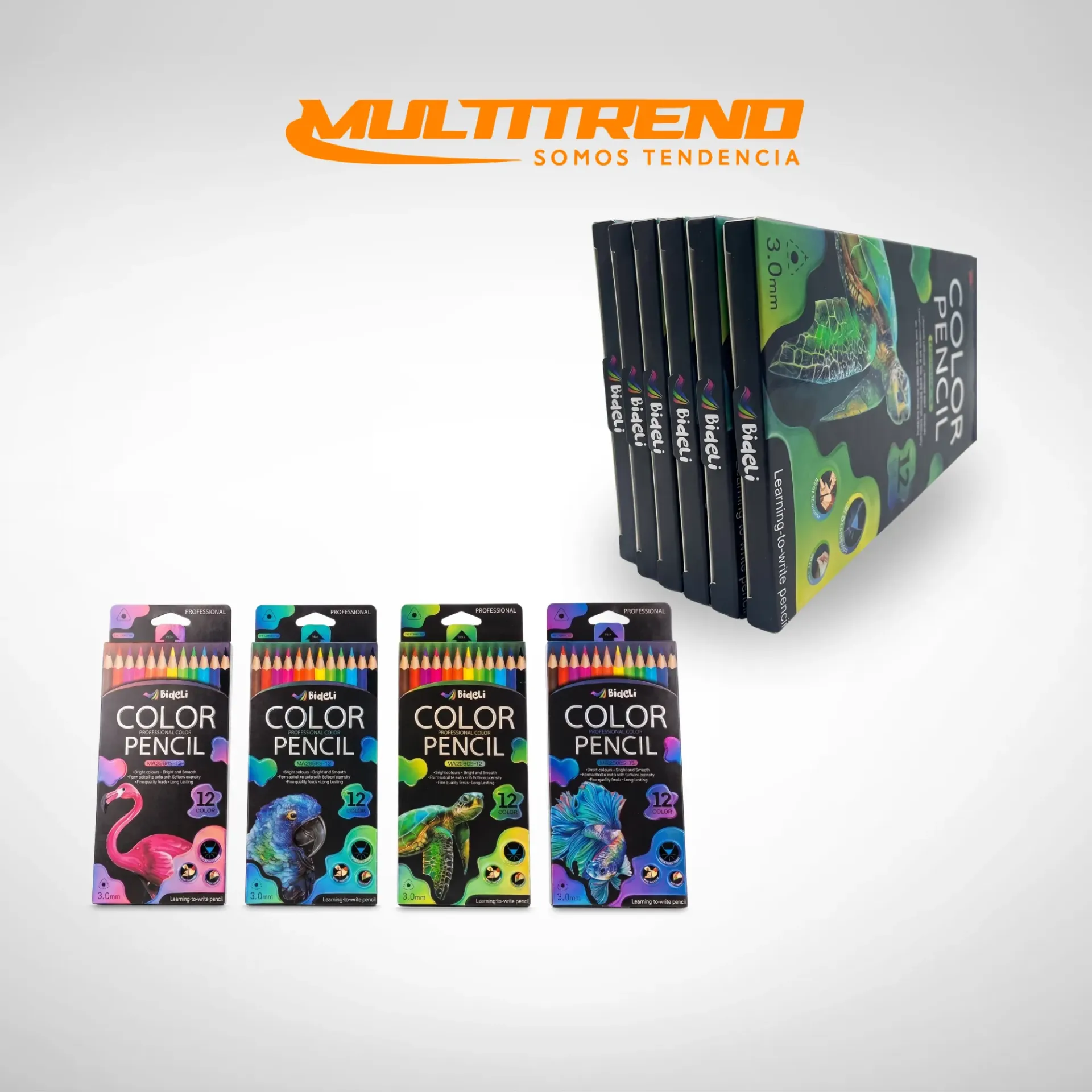 [5-GH2-39] Colores YaLong Diseño Flamingo Caja 12 Colores Profesional (Caja 12 Colores)