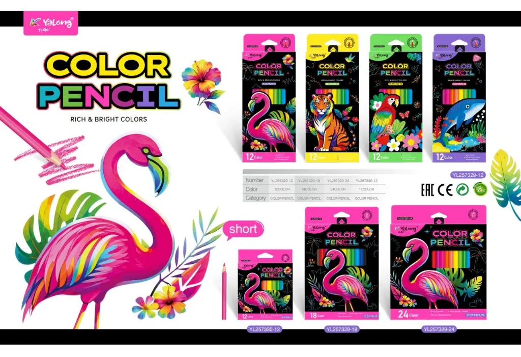 Colores YaLong Diseño Profesional Caja 12 Colores Intensos