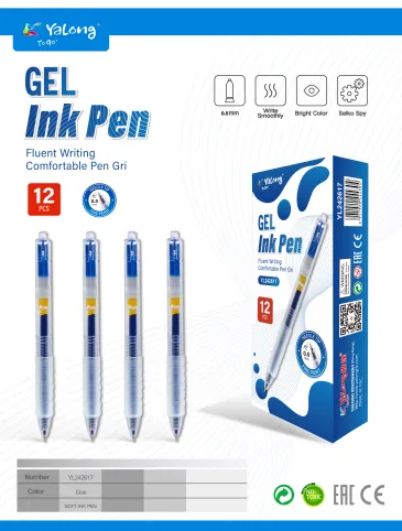 Boligrafo Lapicero Yalong Semi Gel Caja 12 Boligrafos