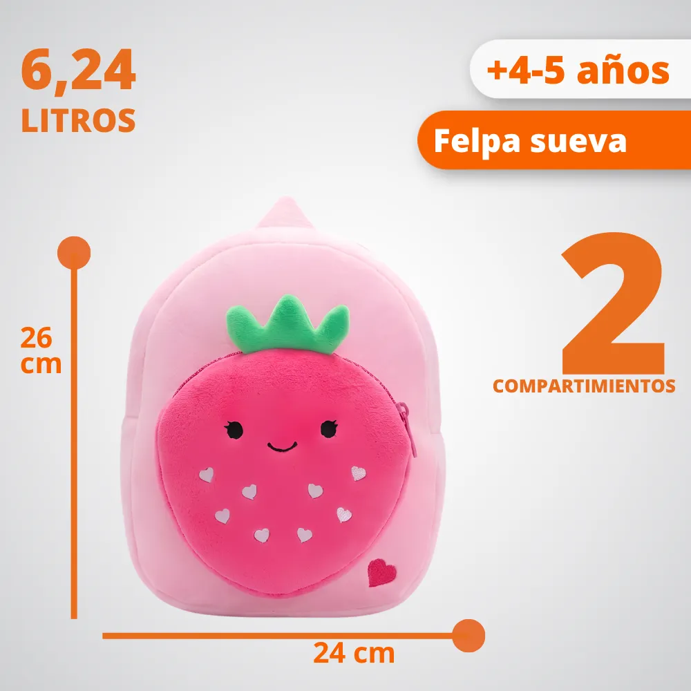 [JGT-GH2-3035158] Bolso Peluche Para Niño Fresa 3035158