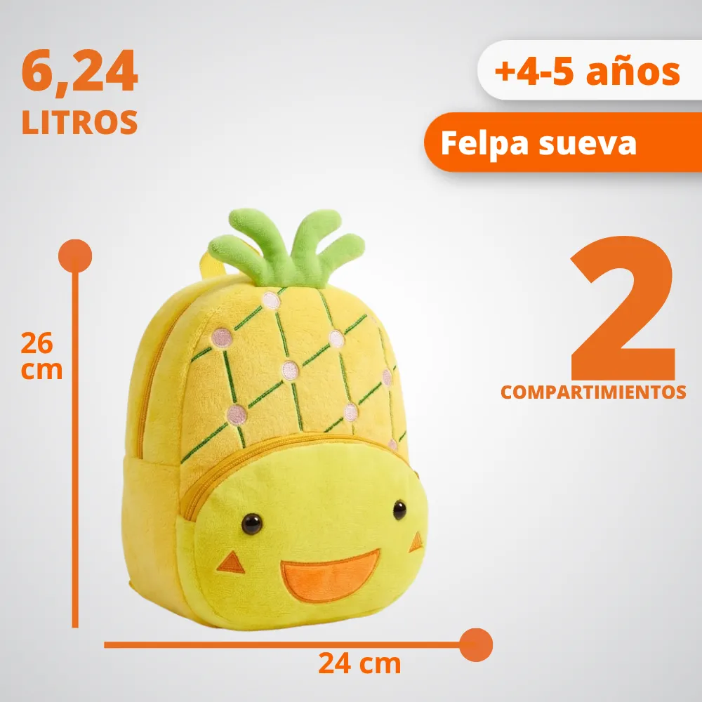 [JGT-GH2-3035160] Bolso Peluche Para Niños Piña 3035160