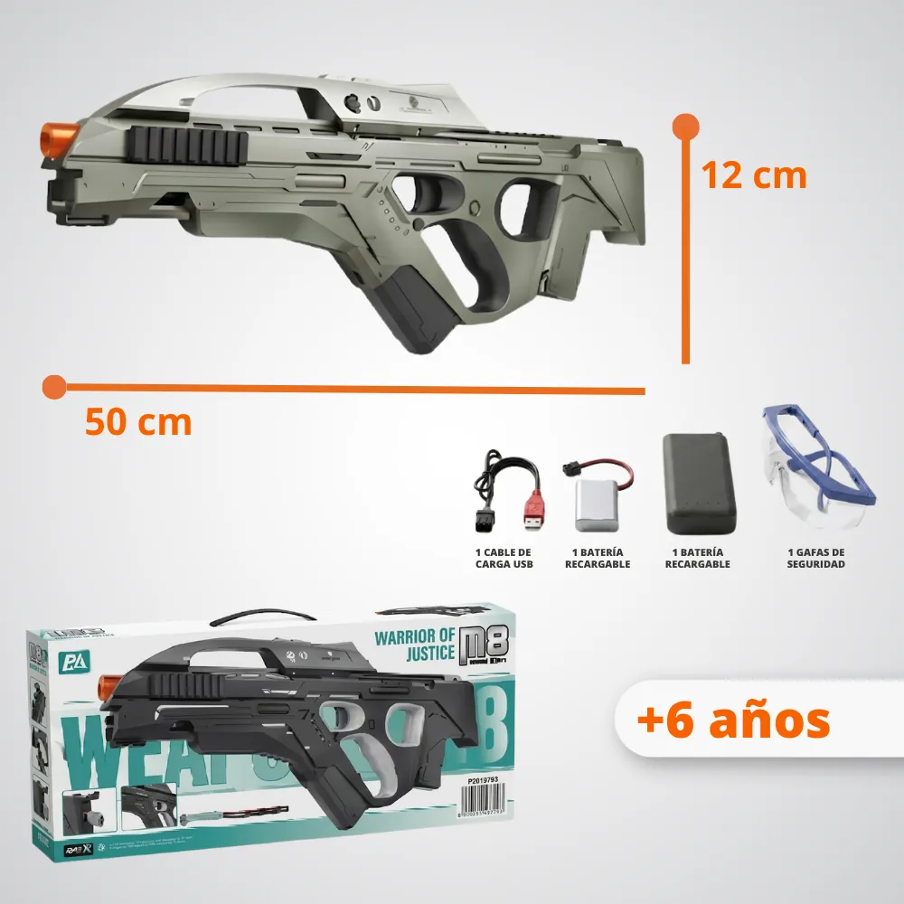 [JGT-GH2-3042703] Juguete Arma De Agua Recargable Con Accesorios 30420703