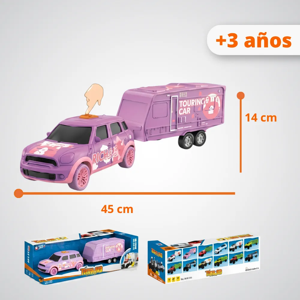 [JGT-GH2-3138345] Juguete Carro y Trailer Para Niñas 3138345