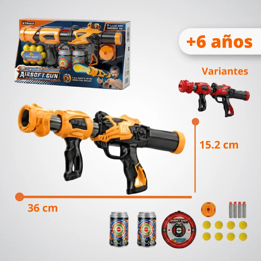 [JGT-GH2-3165408] Juguete Pistola Lanza Fomi Con Accesorios 3165408