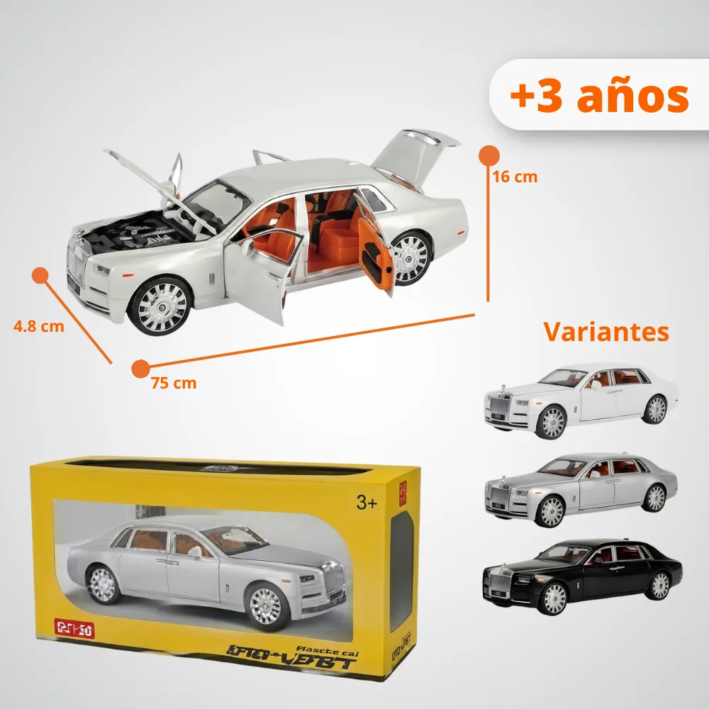 [JGT-GH2-3183916] Juguete Carro Metálico RollsRoys Sonido Y Luces 3183916