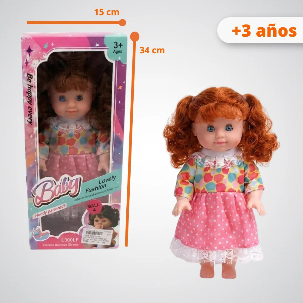 [JGT-GH2-3209520] Juguete Muñeca Musical Plastica 14" 3209520