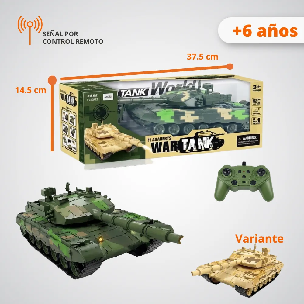 [JGT-GH2-3210009] Juguete Tanque De Guerra RC Recargable 3210009