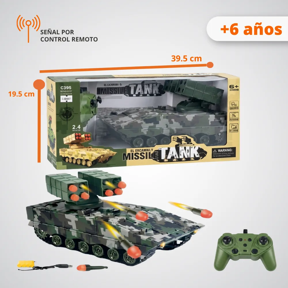 [JGT-GH2-3210010] Juguete Tanque De Guerra RC Recargable 3210010