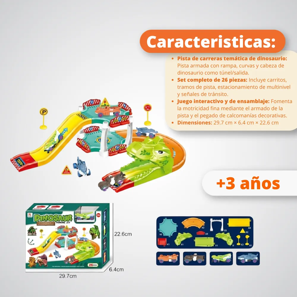 [JGT-GH2-3222528] Juguete Pista De Carro Dinosaurio 3222528