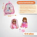 Juguete Muñeca Bebe Plastico 14" Sonido Y Accesorios 3222561