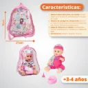 Juguete Muñeca Plástica 14" Sonido Y Accesorios 3222565