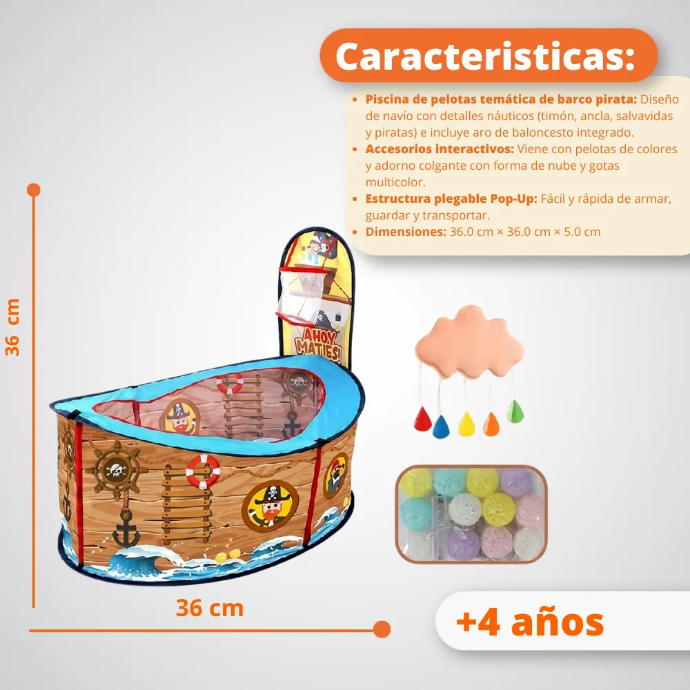 [JGT-GH2-3223028] Carpa Para Niños Diseño De Pirata 3223028