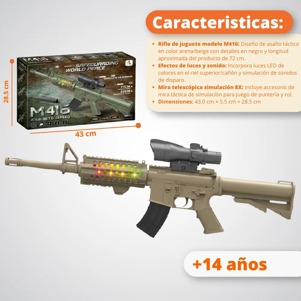 [JGT-GH2-3223047] Juguete Escopeta Operacional Sonido Y Luz 3223047