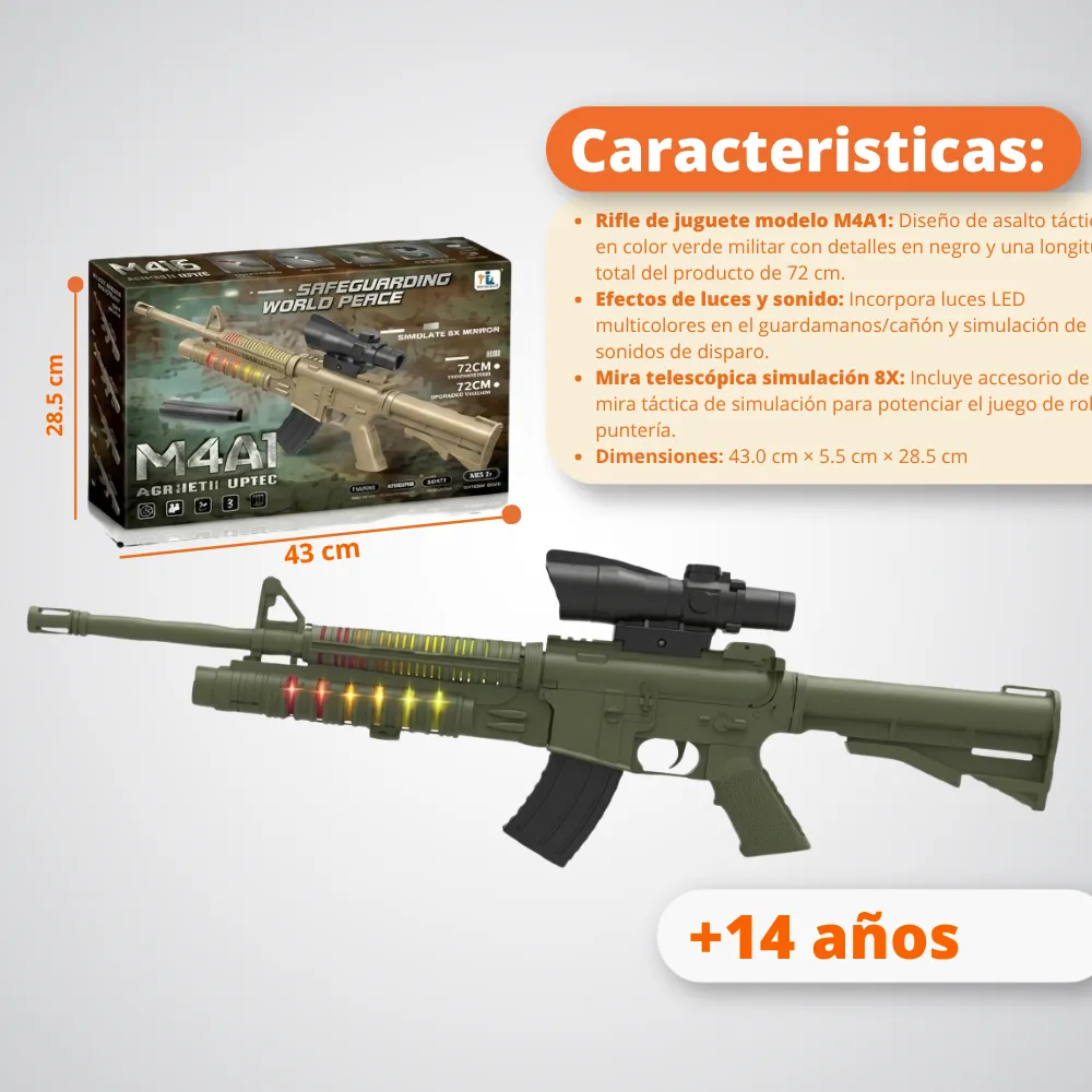 [JGT-GH2-3223050] Juguete Escopeta Operacional Sonido Y Luces 3223050
