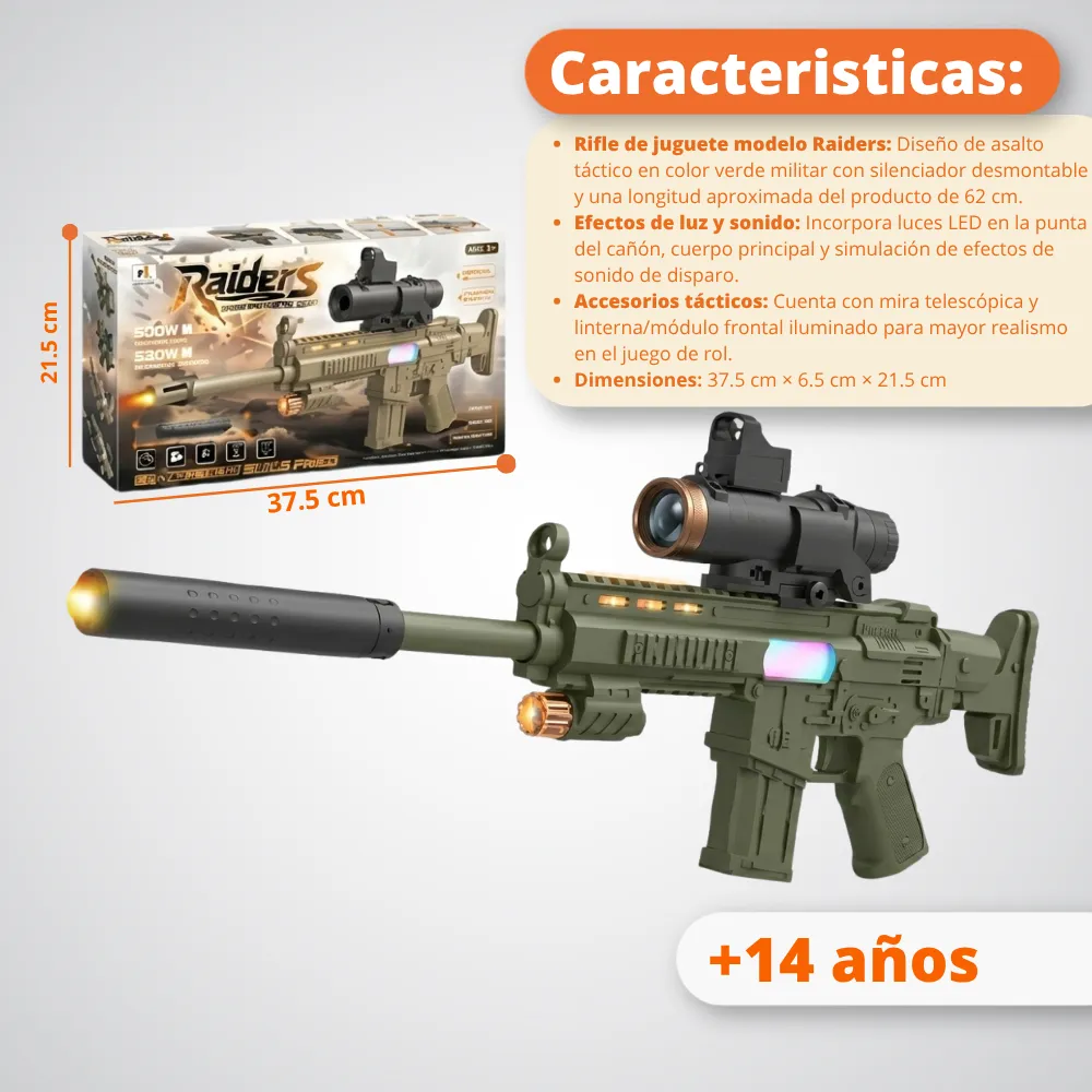 [JGT-GH2-3223062] Juguete Escopeta Operacional Sonido Y Luz 3223062