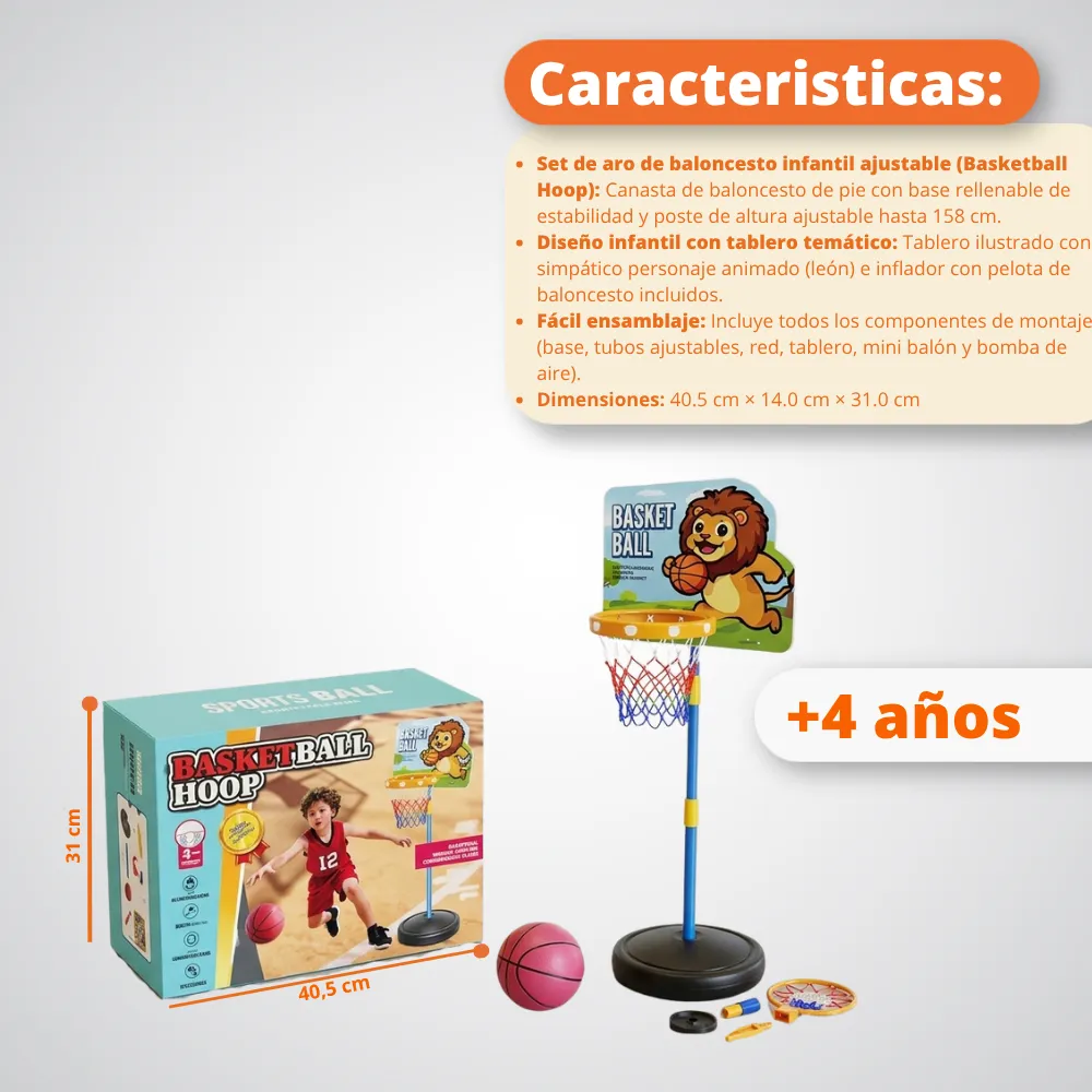 [JGT-GH2-3225730] Juguete Cesta De BasketBall 3225730