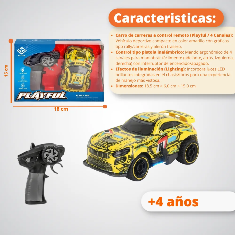 [JGT-GH2-3227230] Juguete Carro RC Con Luces S/N Bateria 3227230
