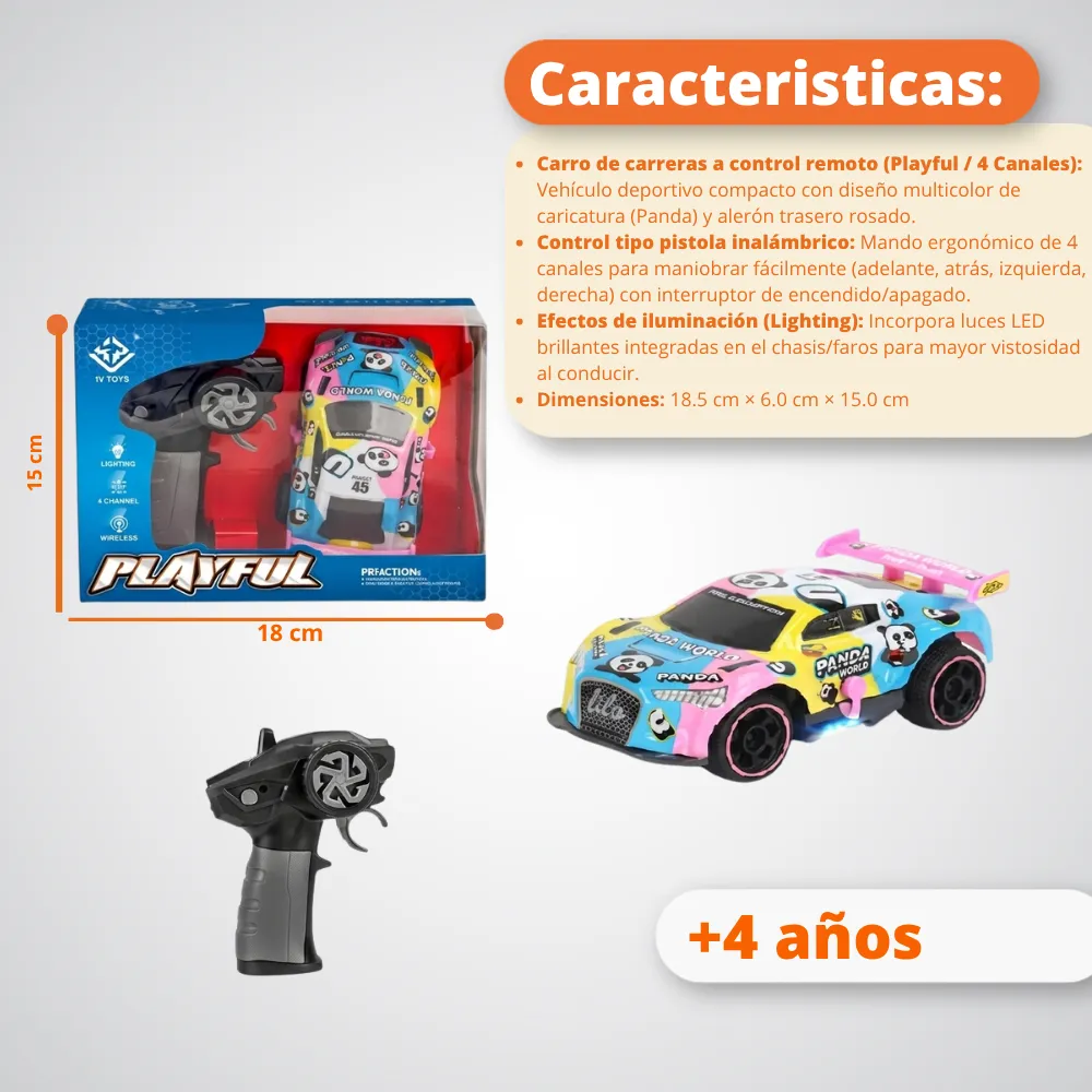 [JGT-GH2-3227233] Juguete Carro RC Con Luces S/N Baterias 3227233