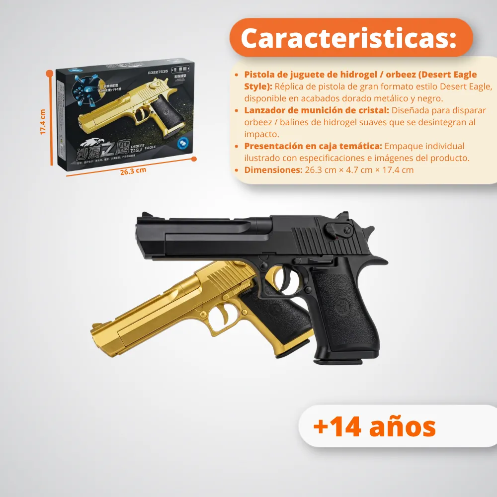 [JGT-GH2-3227635] Juguete Pistola Metalica Hidrogel 3227635