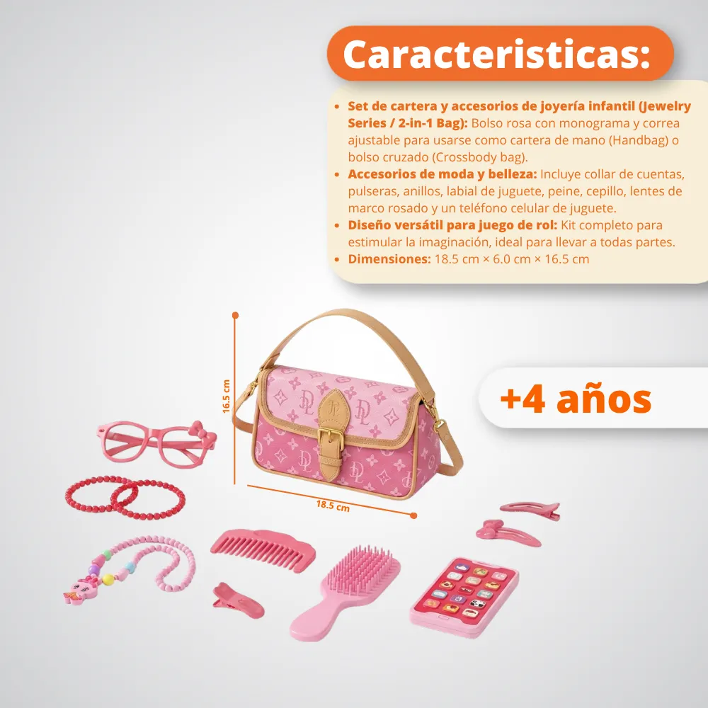 [JGT-GH2-3227666] Juguete Set De Belleza Bolso Con Accesorios 3227666