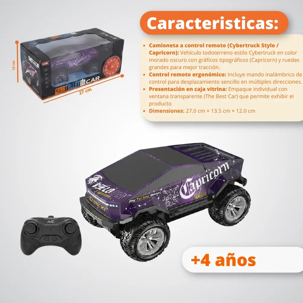 [JGT-GH2-3227751] Juguete Carro RC Con Luces Recargable USB 3227751