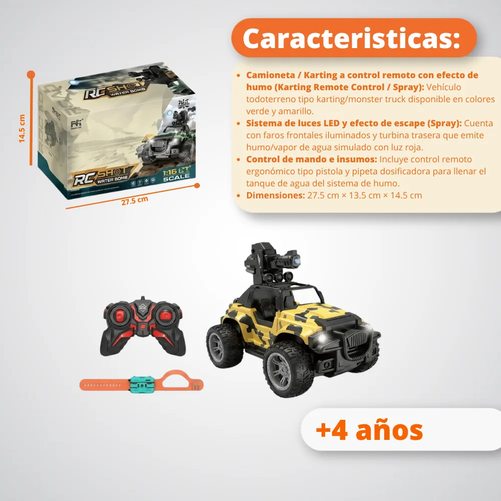 [JGT-GH2-3228367] Juguete Carro RC Con Luces Y Sonido Recargable USB 3228367