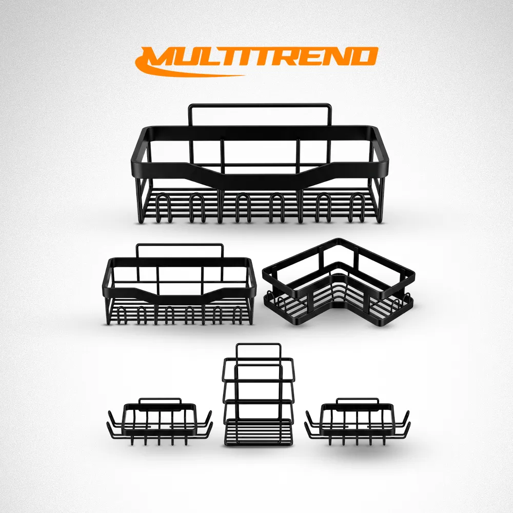 Base Organizador De Baño De 5 Estantes Esquinero Adhesivos