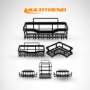 Base Organizador De Baño De 5 Estantes Esquinero Adhesivos