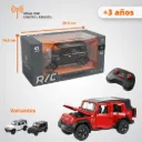 Juguete Carro Jeep Metalico RC Humo Recargable USB 3234755