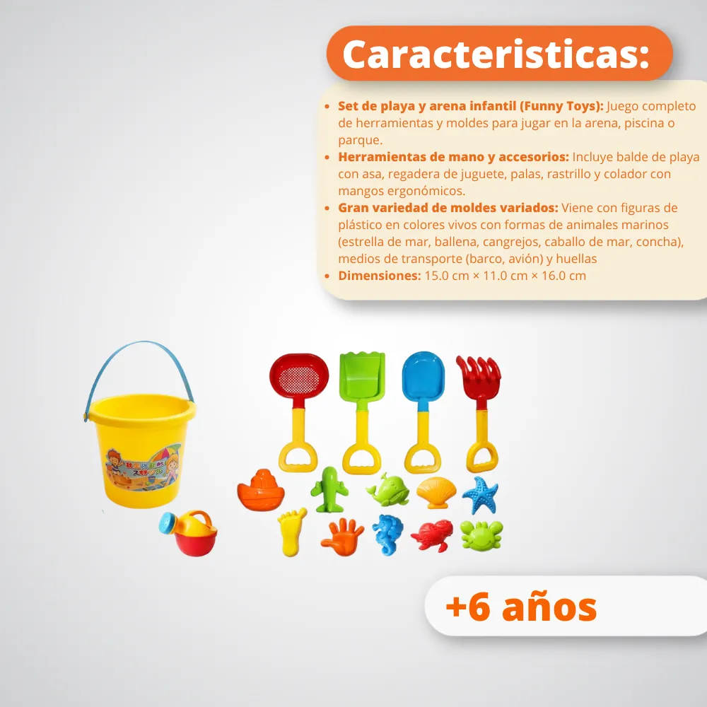 [JGT-GH2-3237454] Juguete Set Para Playa Plastico 3237454
