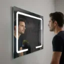 Espejo Moderno Con Luz Led 3 Tonos 60x80 Cm