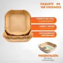 Moldes Desechables Anti fluidos Pequeños Para Air Fryer Packx100